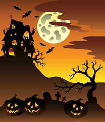 Image showing Scene with Halloween mansion 3