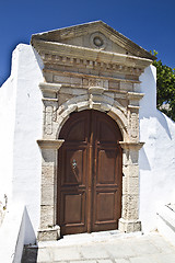 Image showing Old pattern door in Rhodes 