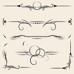 Image showing vector set: design elements and page decoration