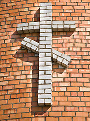 Image showing Brick cross