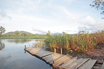 Image showing Jetty on lake 