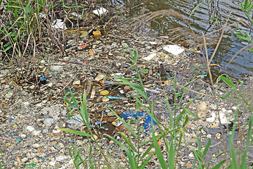 Image showing Garbage in water 