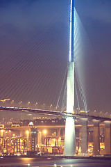 Image showing Cargo Terminal and bridge of Hong Kong China 