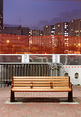 Image showing old bench in the city