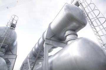 Image showing gas tanks in the industrial estate, suspension energy for transp