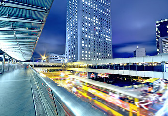 Image showing traffic in Hong Kong at night 