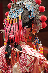 Image showing chinese dummy opera, looking after the stage