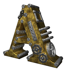 Image showing steampunk letter a