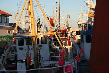 Image showing Fishing boats along the quay