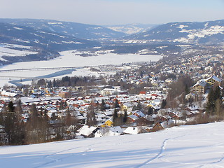 Image showing View over Lillehammer, winter