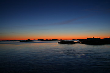 Image showing Sunset at Roest, Norway