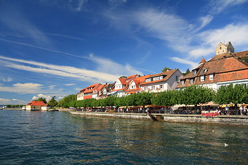 Image showing Views of the waterfront of Lake Constance. Meersburg.