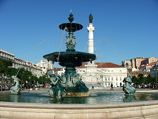 Image showing Rosio Square in LIsbon