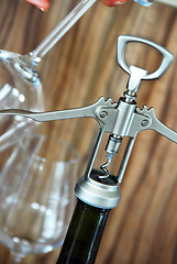 Image showing Wine opening