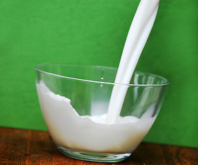 Image showing Pouring milk