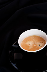 Image showing Cup of Coffee on Black Background
