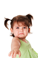 Image showing Sad face of little girl