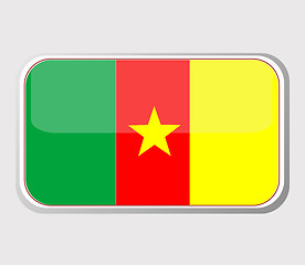 Image showing Flag of cameroon in the form. vector