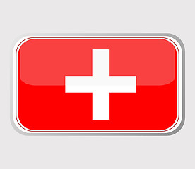 Image showing Flag of switzerland in the form. vector