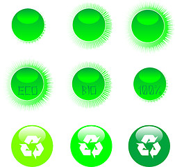 Image showing eco icon set green
