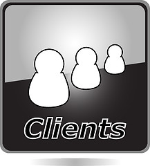 Image showing black button clients