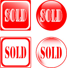 Image showing Real estate sold sign