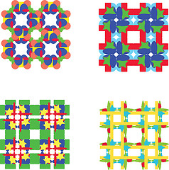 Image showing set of colorful seamless pattern
