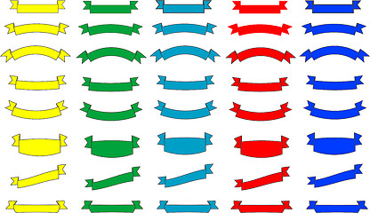 Image showing colorful ribbons set