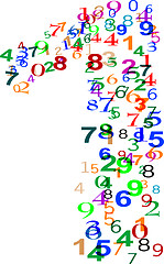 Image showing Number one made from colorful numbers