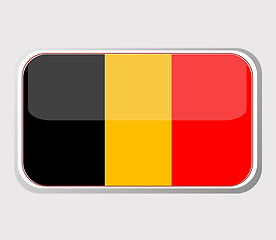 Image showing Flag of belgium in the form. vector