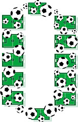 Image showing Number 0 Zero from balls and soccer fields