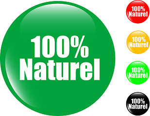 Image showing 100% natural glass button icon