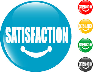 Image showing square button Satisfaction sign