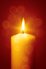 Image showing red christmas candle