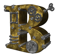 Image showing steampunk letter b