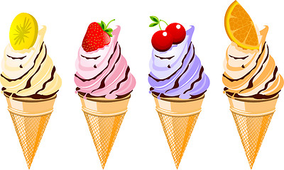Image showing Fruit flavored ice cream