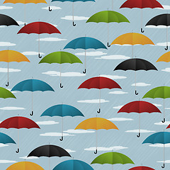 Image showing Seamless umbrella pattern