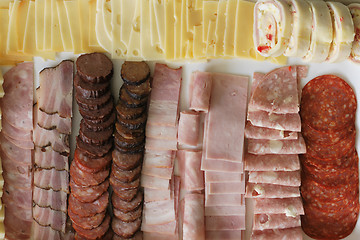 Image showing salami and cheese