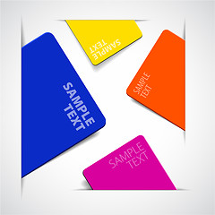 Image showing Set of vector colorful paper cards