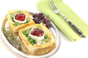 Image showing Goat cheese tartlets