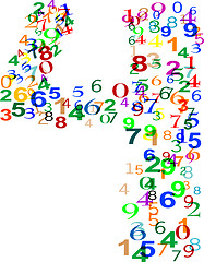 Image showing Number 4 Four made from colorful numbers