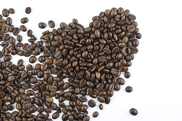 Image showing Coffee beans heart