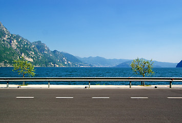 Image showing The road along the coast