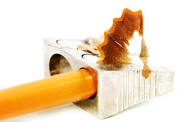 Image showing Pencil and sharpener