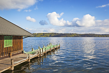 Image showing lake and hut