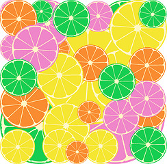 Image showing Citrus segments seamless background