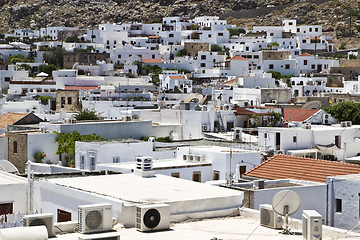 Image showing Traditional greek white houses 