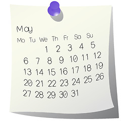 Image showing 2013 May calendar