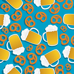 Image showing Beer and pretzels pattern