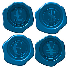 Image showing Money wax seal